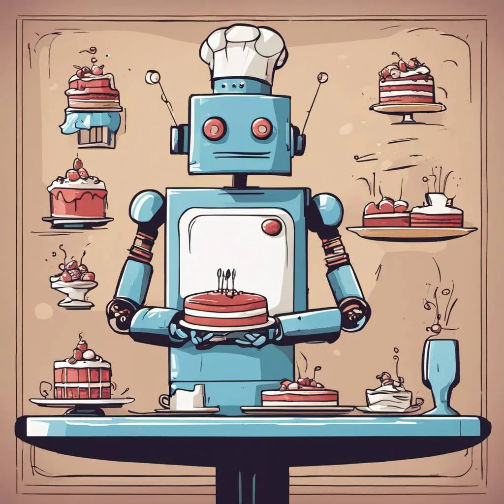 AI-generated robot baker illustrating how prompt details shape an output